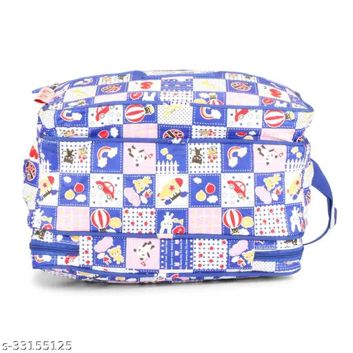 Blue fabric multipack kids backpacks: trendy, multi-compartment diaper bag, mother bag, and baby bag from India