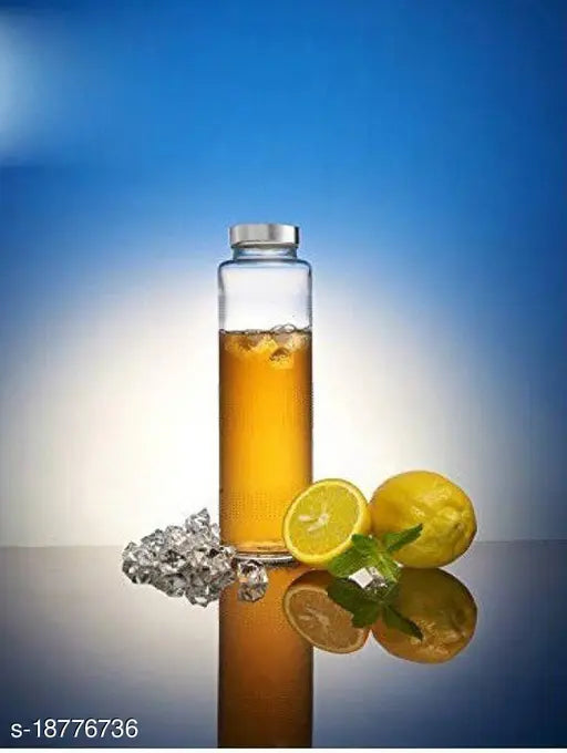 Transparent clear glass water/milk juice bottles (5 x 500ml), set of 5, round-RT521 for home or commercial use
