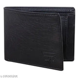 Attractive faux leather men's trendy trifold wallet, textured net pattern, 4 card slots, 2 zip compartments, durable cloth lining, made in India