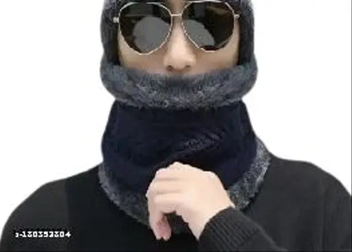 Woolen neck with fur inside, soft & comfortable for men & women, warm for cold winters