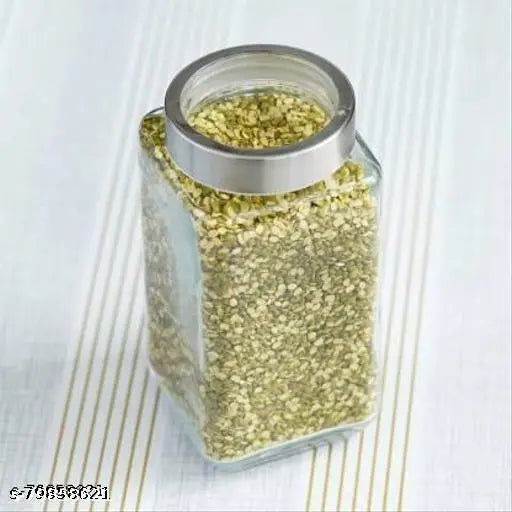 Clear glass jars, pack of 6 with silver metal lid and ring, suitable for kitchen or dining use, capacity 1000ml