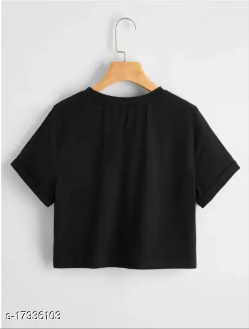 Colorblocked cotton half sleeve t-shirt for women. Women's plain pocket tee on hanger, short sleeves, available in sizes XS - XXXL