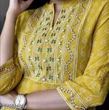 Blue embroidered net kurta with palazzo pants, rayon material for women's fashion