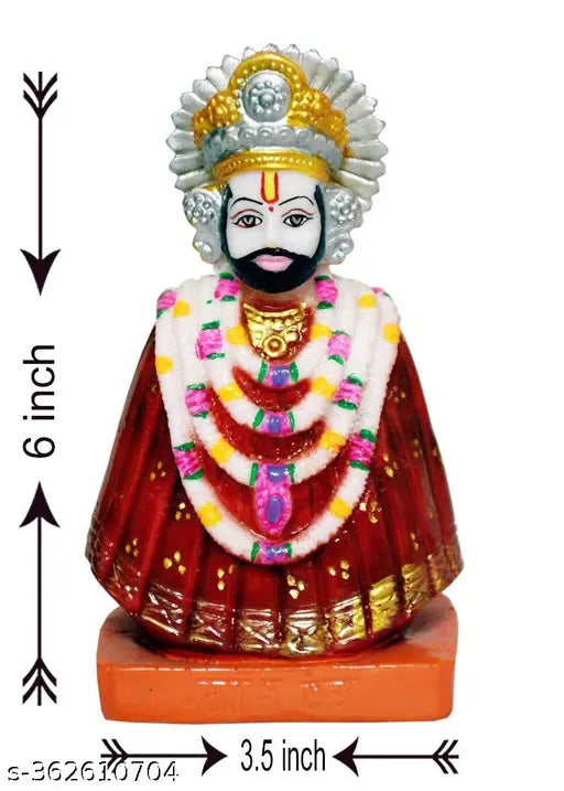 Multicolor Shri Khatu Shyam Ji marble idol for home decoration, L 85 x H 155 CM
