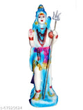 Multicolor unbreakable ATUT Shiv Murti idol statue, standing position, 29cm tall - Lord Shiva meditation figure in Indian art