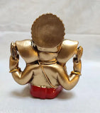 Pinkdesh Ganesha sitting idol, poly resin, home decor showpiece - 11cm