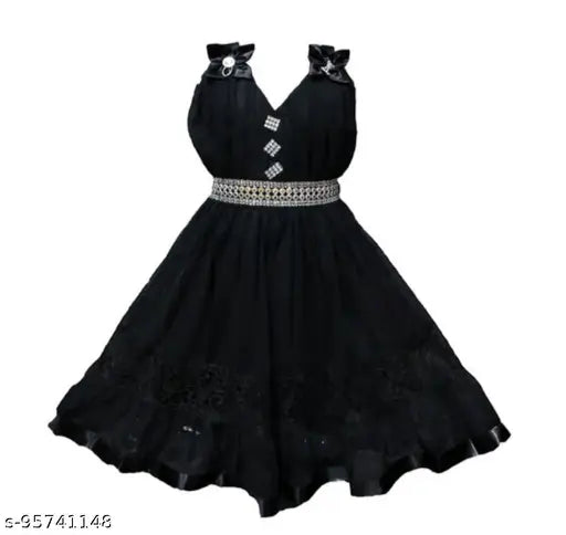 Sleeveless net kids' ethnic gown (9-12M, 12-18M, etc.), Indian traditional fashion for girls