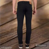 Monk black plain jeans, denim men's jean from India for a perfect fit and stylish look