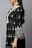Embroidered Viscose Rayon Kurta set with Palazzos, featuring three-quarter sleeves. Pack of 2 sizes: S-XXXL, originating from India