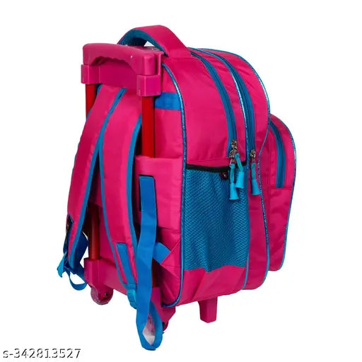 Waterproof queen pink polyester school bag with adjustable straps, 16 inches, 20L. Ideal for kids aged 2-8, Indian Riders Zoo range, durable and spacious