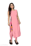 Rayon sleeveless Aagyeyi refined kurti for women, Maha Price Drop Sale, India-made single solid pattern