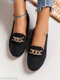 Stylish synthetic loafer (Round toe, PVC sole) by ELUXE PARIS for women & girls - Comfortable upper buckle detailed design, perfect for fashion-forward footwear choices