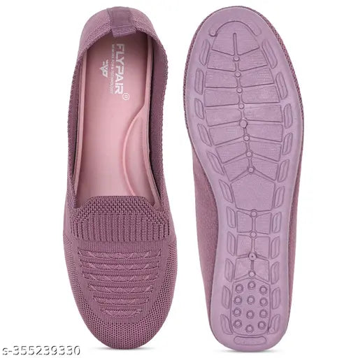 Comfortable mesh ballerinas for women - embellished, slip-on shoes in sizes IND-5 to IND-9 (India)