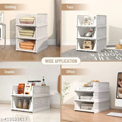 White storage organizer, four compartments, makeup, cosmetics, kitchen, accessories, bathroom, accessories, cloth