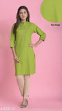 Light green cotton kameez for women