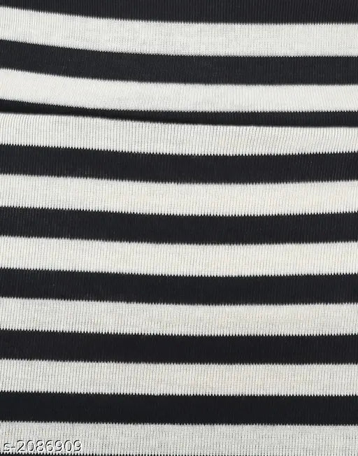 Blue striped print A-line cotton blend skirt for women, ideal for casual to party wear, Indian origin