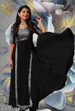 Embellished georgette women's nayra style kurti, short sleeves, single size options available S-XXL, Indian fashion on display