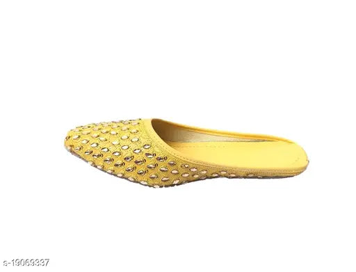 Multi-colored Rajasthani handmade embroidered mojari slipper for girls by ZENHUB, Indian ethnic footwear