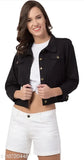 Trendy solid women's cotton jacket, long sleeves, India-made