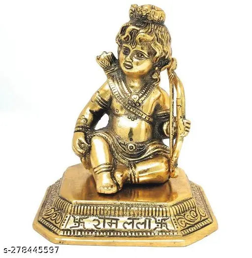 Gold idol of Lord Rama, white metal, religious icon