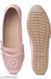 Stylish grey synthetic ballerinas for women - textured slip-on Mahi & Looks footwear (IND-3 to IND-9) from India