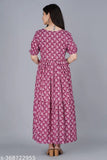 Long anarkali kameez in patterned fabric
