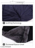 Black wool BHAVNISH beanie cap & neck muffler winter combo set, faux fur inner side - high-quality, free size