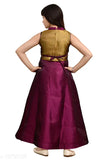 Multicolor silk sleeveless frock for girls, embroidered net pattern, 3-4 years size, Ajija fashion product from India