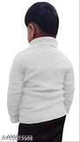 Woolen baby high neck sweaters for boys and girls in self-design net pattern, ideal for winter full sleeve style