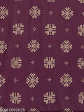 Burgundy Anarkali Kurtis Printed Set for Women, Dupatta Included