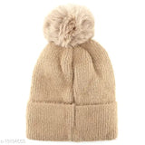 Winter knit beanie cap for men and women in angora material