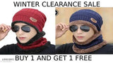 Wool balaclava cap (Onesize), embellished with thick acrylic knit and faux fur lining - Comfortable cold-weather accessory for men, hand-knitted style from India