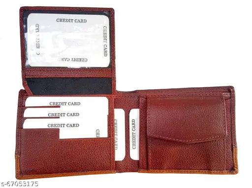 Men's leather wallet, premium quality, 2 compartments, soft full-grain NDM leather