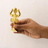 Spillbox Metal Sulam Trishul Car Dashboard Idol - Indian decorative showpiece for home & office, suitable for gifting