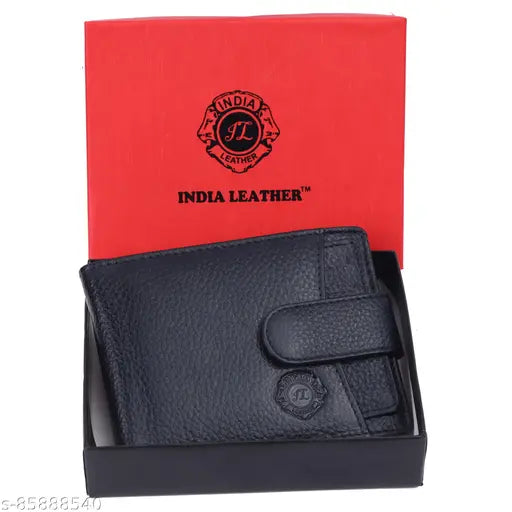 India Leather RFID Protected Men's Wallet, 5 cards slot, solid leather, vintage style with disordered wrinkles and scratches