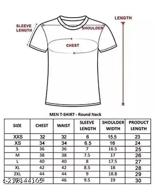 Polyester men's crew neck T-shirt, black