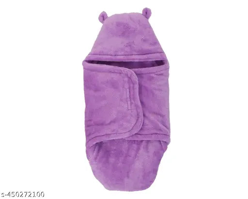 Soft kids AC blanket, solid print, lightweight fur, for sleeping bag, CTMKIDS ultra soft range, safe hood design