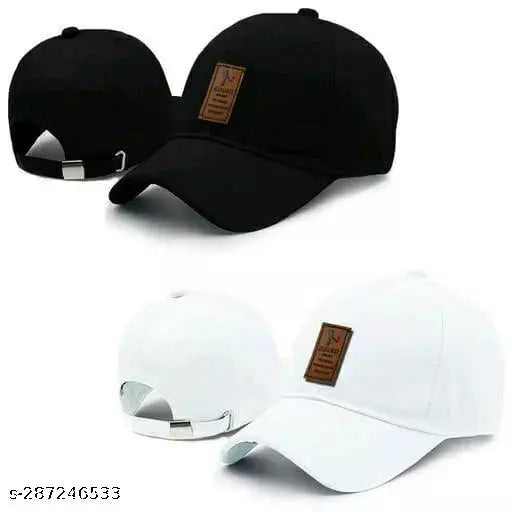 Stylish cotton baseball cap, solid color, modern design for unisex adults & children, made in India