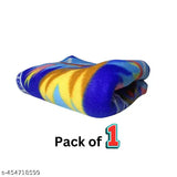 Multi-colored fleece polar blanket, 400gm, 55" x 88", extra-durable Polar Fleece yarn, versatile for winter and summer use