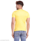 Men's short sleeve polyester t-shirt, solid color, suitable for all seasons, dry-fit fabric, moisture control, India