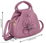 Designer sling bags for women, trendy fashion sling bags with floral appliqué, casual designer sling bags