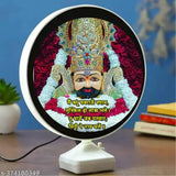 Glass Khatu Shyam Ki Photo Frame with Light, Indian God Idol, Magic Mirror effect for bedroom, pooja, or drawing room