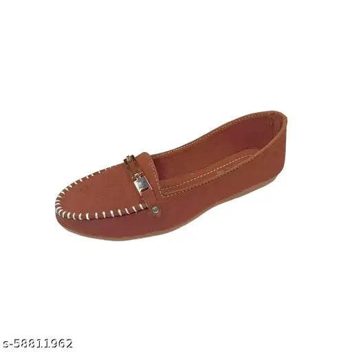 Synthetic brown Comfortable Bellies for Women, stylish and lightweight slippers with closed back design, suitable for any occasion