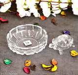 Crystal Tortoise KACHUA, 4"x1.5"x4", India-crafted for career & good luck, Vastu home decor or gifting purposes