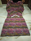 Purple woolen kameez with lace work