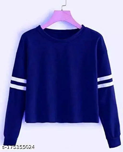 Cotton blend women's full sleeve t-shirt, 100% cotton, bio-washed for comfort & smoothness - ideal for casual everyday wear