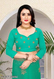 Net Green embroidered saree & blouse with heavy butterfly net, Indian traditional wear