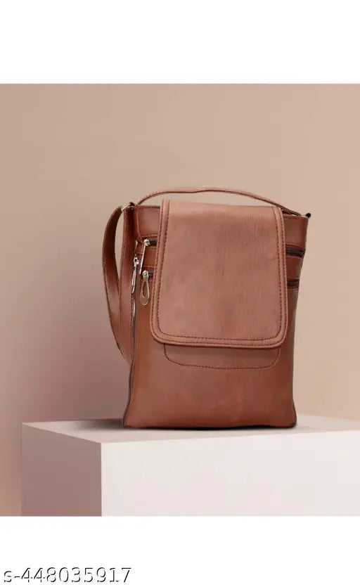 PU Solid-colored Adjustable Sling Bag for Women, India-made
