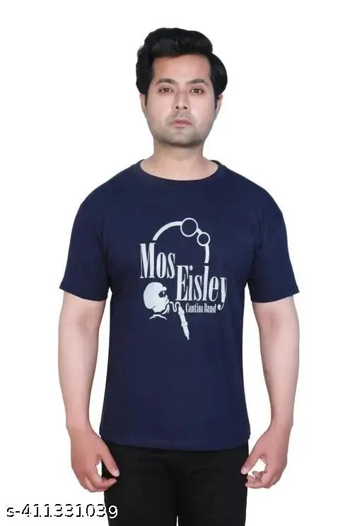 Unik Apparels men's polyester casual half-sleeve T-shirt (S, chest 38in, length 10in) - printed design on short sleeves