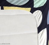 Microfiber floral fitted double bedsheets (72x78 inches) with elastic corners & 18x28 inch pillow covers, perfect for summer